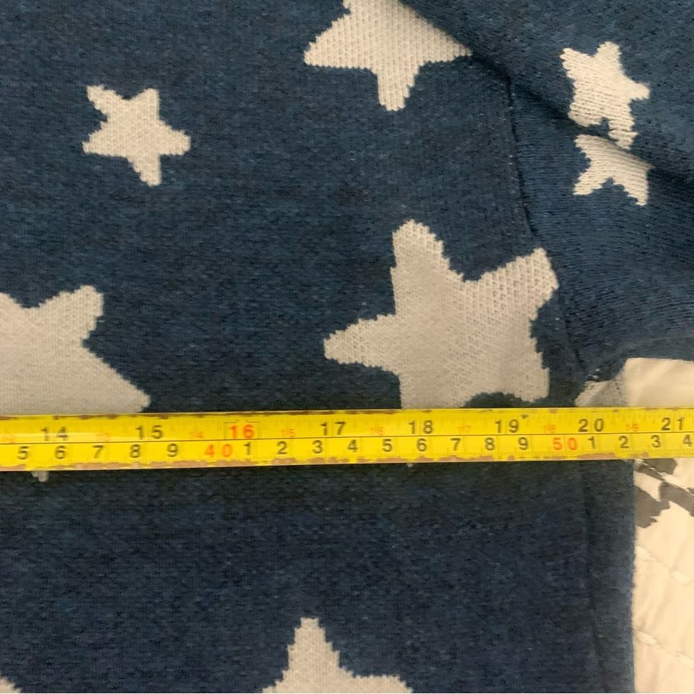 Coraline Laika Stars Open-Front Oversized Acrylic Blue Cardigan Sweater Small - Picture 8 of 10